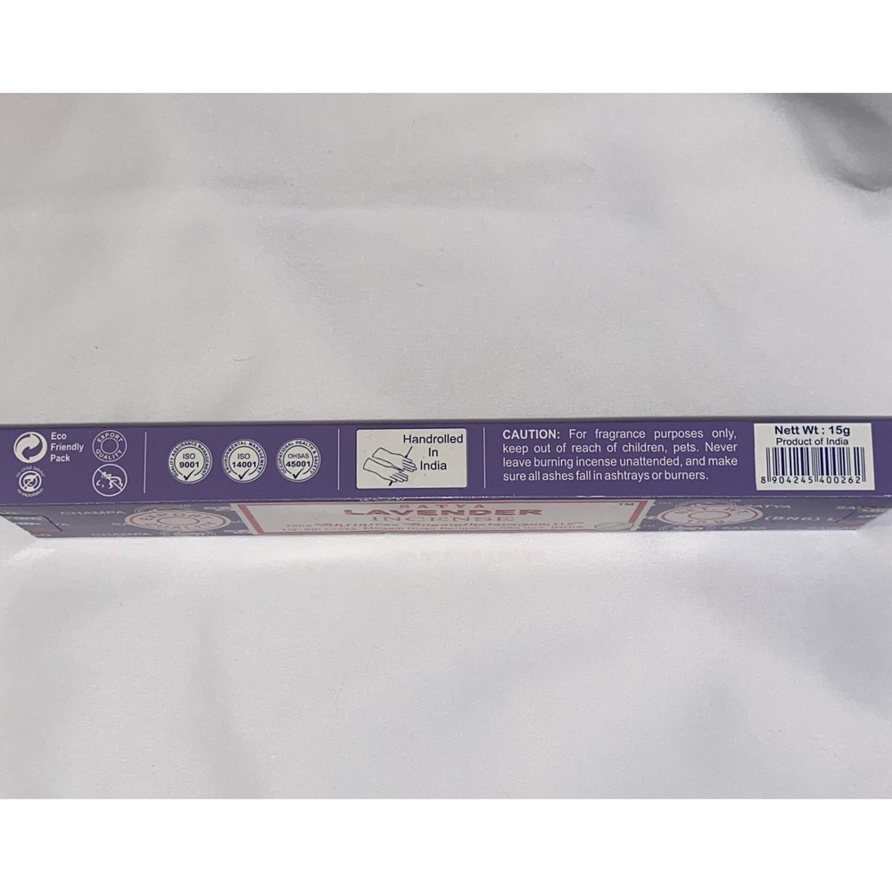 Satya Incense Sticks 15g Lavender New In Box sealed! - Picture 2 of 4